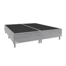 Base para Cama Box Queen 158x198x28 Sued Cinza Portobel