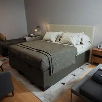 Base para Cama Box Queen Amorim Premium com Baú Suede (47x158x198) Grafite Base para Cama Box Queen Amorim Premium com Baú Suede (47x158x198) Grafite