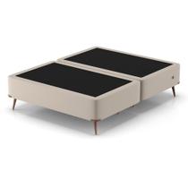 Base para Cama Box Queen com Entrada USB Night (45x158x198 cm) Suede Bege Base para Cama Box Queen com Entrada USB Night (45x158x198 cm) Suede Bege