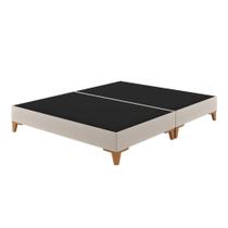 Base Para Cama Box Queen Vian Atuale Rustico 158x198x31cm - Palha Base Para Cama Box Queen Vian Atuale Rustico 158x198x31cm - Palha