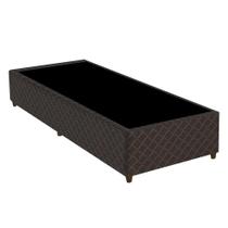 Base Para Cama Box Solteiro 88cm Poliéster Bordado Flora Marrom - Gazin