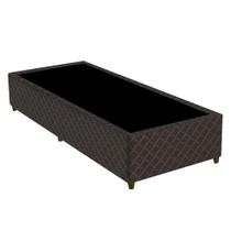 Base Para Cama Box Solteiro 88cm Poliéster Bordado New York Marrom - Gazin Base Para Cama Box Solteiro 88cm Poliéster Bordado New York Marrom - Gazin