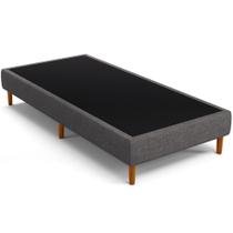 Base Para Cama Box Solteiro 88cm Sleep W01 Linho Cinza Escuro - Lyam Decor Base Para Cama Box Solteiro 88cm Sleep W01 Linho Cinza Escuro - Lyam Decor