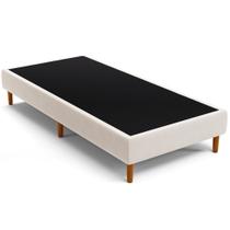 Base Para Cama Box Solteiro 88cm Sleep W01 Suede Bege - Lyam Decor Base Para Cama Box Solteiro 88cm Sleep W01 Suede Bege - Lyam Decor