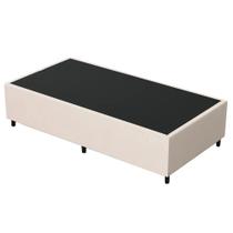 Base para Cama Box Solteiro 88x188cm Hit I02 Suede Bege - Mpozenato