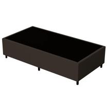 Base para Cama Box Solteiro 88x188cm Hit I02 Suede Marrom - Mpozenato