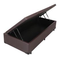 Base para Cama Box Solteiro Érica com Baú Tabaco