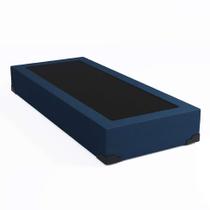 Base para Cama Box Solteiro Joe Linho (36x88x188) Azul Marinho