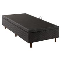 Base para Cama Box Solteiro Lotus em Madeira com Baú Titânio Kappesberg Base para Cama Box Solteiro Lotus em Madeira com Baú Titânio Kappesberg