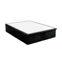 Base para Cama Box Super King com Baú Americana Preta