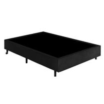 Base Para Cama Box Universal Suede 188x27x138cm Gazin Preto