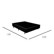 Base para colchão box de solteiro preto 0,88 - village móveis