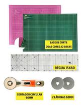 Base Para Corte A2 60x45 Verde Rosa Régua 15x60 Cortador60mm