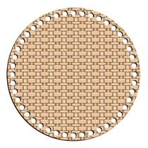 Base Para Crochê Redonda Decorada 19,5cm Base Para Crochê Redonda Decorada 19,5cm