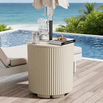 Base para Guarda-Sol Diyfire com Reservatório de Água Bege para Mesa Externa