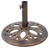 Base para Guarda-Sol Giantex Redonda de Ferro Fundido 46 cm 10,5 kg Bronze