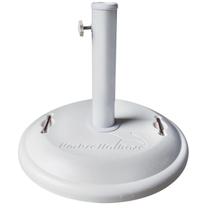 Base Para Guarda-Sol Ombrelone Redonda Concreto Branco 22Kg 003688 - Mor Base Para Guarda-Sol Ombrelone Redonda Concreto Branco 22Kg 003688 - Mor
