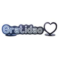 Base para Mesa com Palavra Mdf Gratidão Decorativa 30X8cm Base para Mesa com Palavra Mdf Gratidão Decorativa 30X8cm