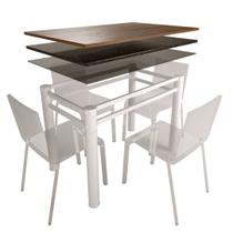 Base Para Mesa De Vidro Jantar 4 Lugares Branca Retangular Base Para Mesa De Vidro Jantar 4 Lugares Branca Retangular