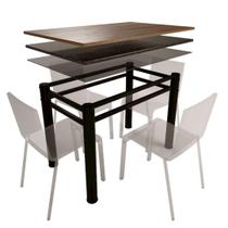 Base Para Mesa De Vidro Jantar 4 Lugares Preta Retangular Base Para Mesa De Vidro Jantar 4 Lugares Preta Retangular
