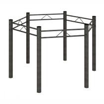 Base para Mesa Sextavada de 120x140 Martelado Grafite Teixeira Base para Mesa Sextavada de 120x140 Martelado Grafite Teixeira