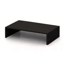 Base para Monitor MDF 33cm Preto Home Office Mesa Gamer Ergonômico Suporte Tv Notebook Organizador