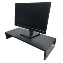 Base para Monitor MDF 53cm Preto Home Office Mesa Gamer Suporte Tv Notebook Escritório Decoração