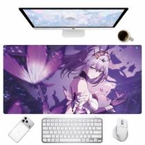 Base para Mouse Anime Fantasia Estampa Roxa Tapete Retangular para Mesa Gamer Base para Mouse Anime Fantasia Estampa Roxa Tapete Retangular para Mesa Gamer