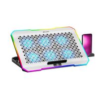 Base Para Notebook 15,6" Gamer C3Tech, LED RGB, Prata - NBC-550SI