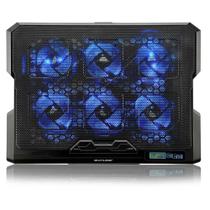 Base para notebook com 6 cooler LED Azul, AC282, Multilaser MULTILASER Base para notebook com 6 cooler LED Azul, AC282, Multilaser MULTILASER
