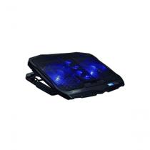 Base para Notebook NBC-100BK com 4 Coolers LED Azul e Ajuste de Altura Preto C3tech Base para Notebook NBC-100BK com 4 Coolers LED Azul e Ajuste de Altura Preto C3tech