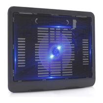 Base Para Notebook Refrigerada Com Cooler de 140mm com Led Azul Notebooks até 15' com USB