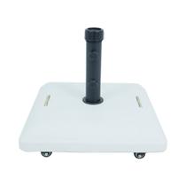 Base para Ombrellone Quadrada em Concreto com Rodas 37kg Branca