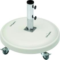 Base para ombrellone redonda 50kg com rodas branca - Bel Lazer