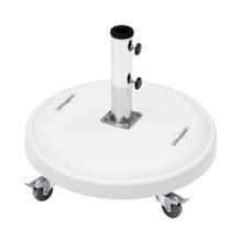 Base para Ombrellone Redonda em Concreto com Rodas 50kg Branca