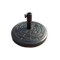 Base para Ombrelone Central Fratini Redonda em Plástico (HDPE) Cor Preto