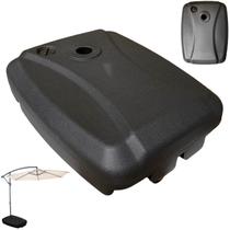 Base Para Ombrelone Lateral Plástica Grande 55L Areia ou Água Preta Com Rodas - AMZ