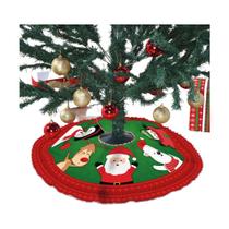 Base Pé De Árvore De Natal Decorativa 68 Cm Saia Papai Noel - Outfiter Enxovais e Decoração