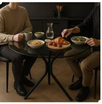 Base Pé De Mesa Design Minimalista Sofisticado Quadrada Redonda Vidro Madeira Granito