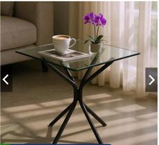 Base Pé De Mesa Paris Quadrada Redonda Vidro Madeira Granito Preto