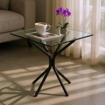 Base Pé De Mesa Preto Quadrada Redonda Vidro Madeira Granito