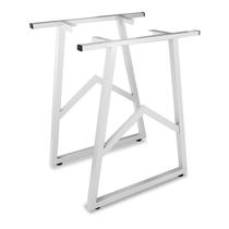 Base Pé Mesa Jantar Copacabana Tampo Madeira 180 X 90 Branco