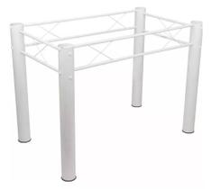 Base Perna Pe Mesa Tubular para Tampo 120x75 a 80 cm