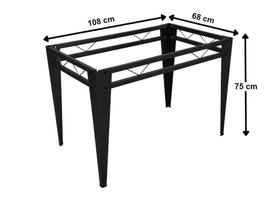 Base Pés de Mesa em Aço para tampos de 1,20 x 0,75 ou 1,40 Firenze Base Pés de Mesa em Aço para tampos de 1,20 x 0,75 ou 1,40 Firenze