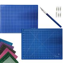 Base Placa de Corte A2 60x45cm Patchwork Artesanato Costura Dupla Face Multiuso Auto Regenerativa Estilete Bisturi