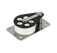 Base plana Block Schaefer Series 3/bochecha de alumínio/roldana Delrin