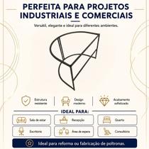 Base Poltrona Aço Moderno Industrial Aramado Metal Reforçado Preto Base Poltrona Aço Moderno Industrial Aramado Metal Reforçado Preto
