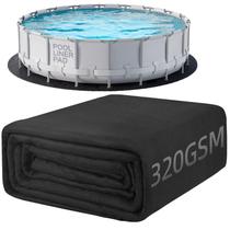 Base Protetora para Lona de Piscina POOLHACKER Redonda 5,5 m, Alta Resistência, 320 GSM