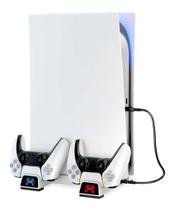 Base Ps5 Cooler Resfriamento Suporte Carregador 2 Controles