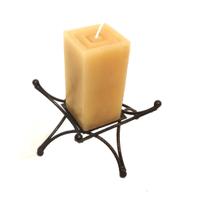 Base Quadrada 17 cm Moderna Vela Marfim Castiçal Velitas